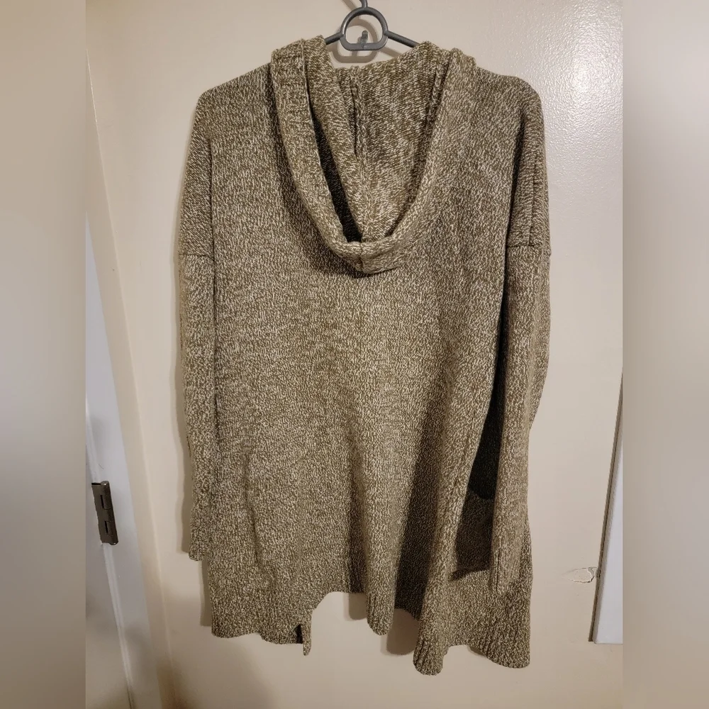 Womens Tahari beige Hooded Cardiagan size Medium